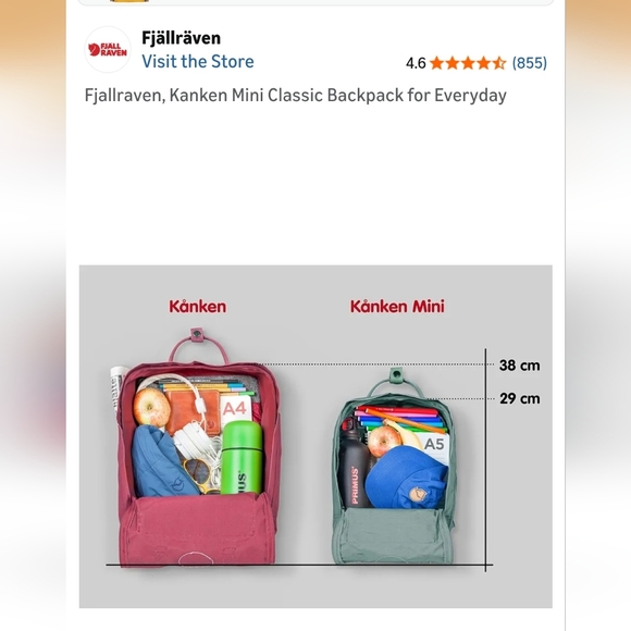 fjallraven kanken mini classic backpack for everyday making it a favorite among fashion Fjallraven - Kanken Mini Classic